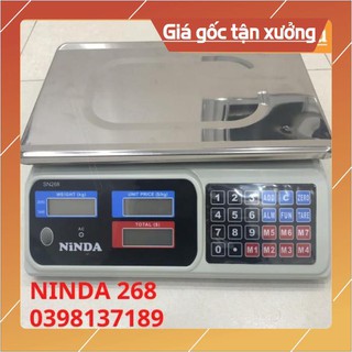 [ GIÁ GỐC TẬN XƯỞNG ]  CÂN ĐIỆN TỬ TÍNH TIỀN NINDA SN268 LOẠI 30Kg/10gam. Màn hình hiển thị 2 mặt