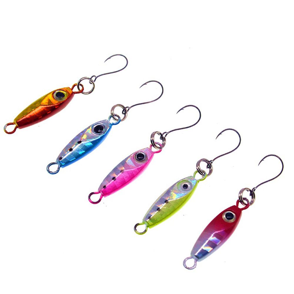 Mồi Câu Cá Nhân Tạo Bằng Kim Loại Cứng 2.7CM 4.5CM 3g 6g Có Móc