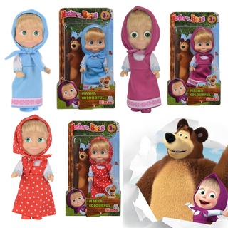 Búp bê nhồi bông hình nhân vật hoạt hình masha and the bear dễ thương
