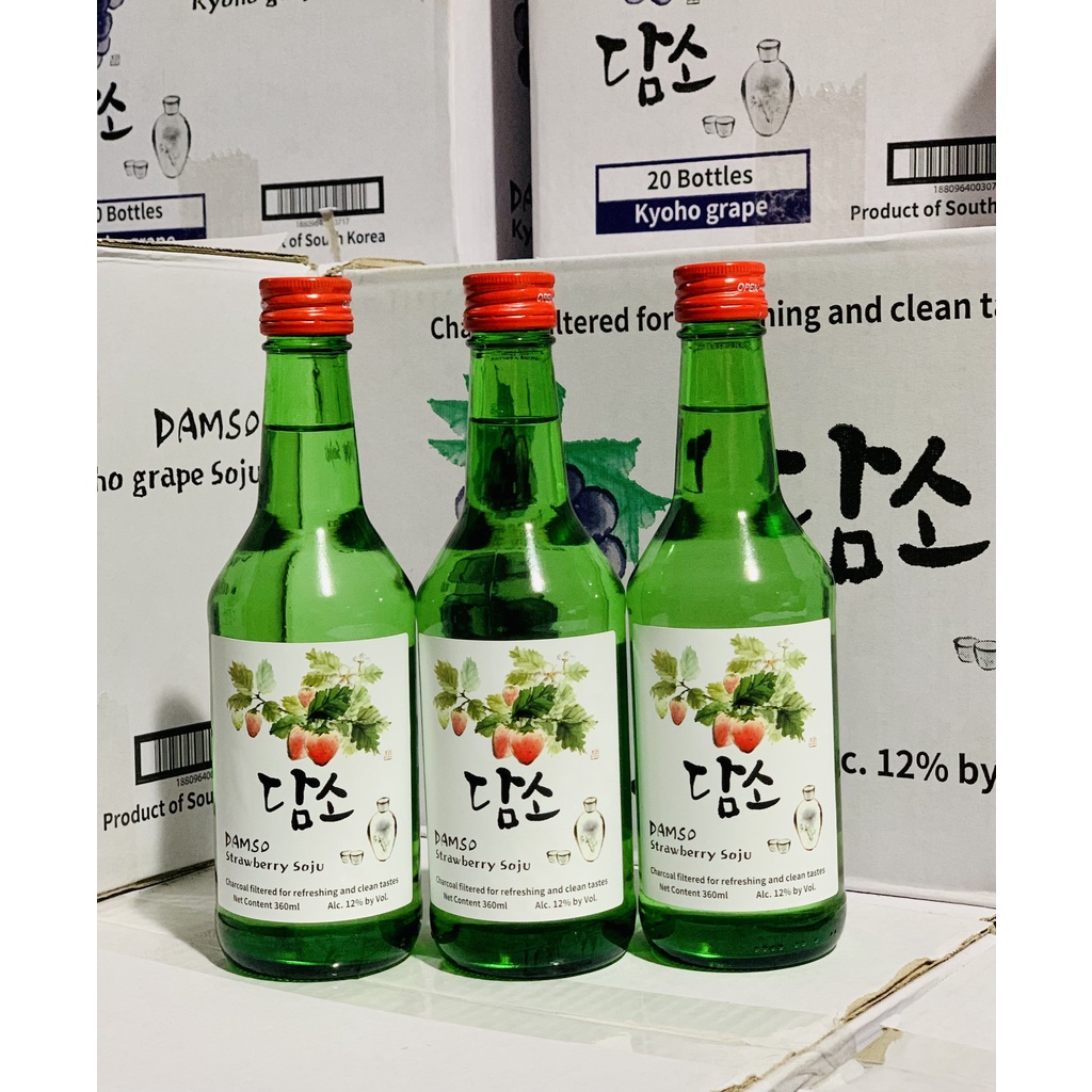 Soju Damso Hàn Quốc Vị Dâu 360ml