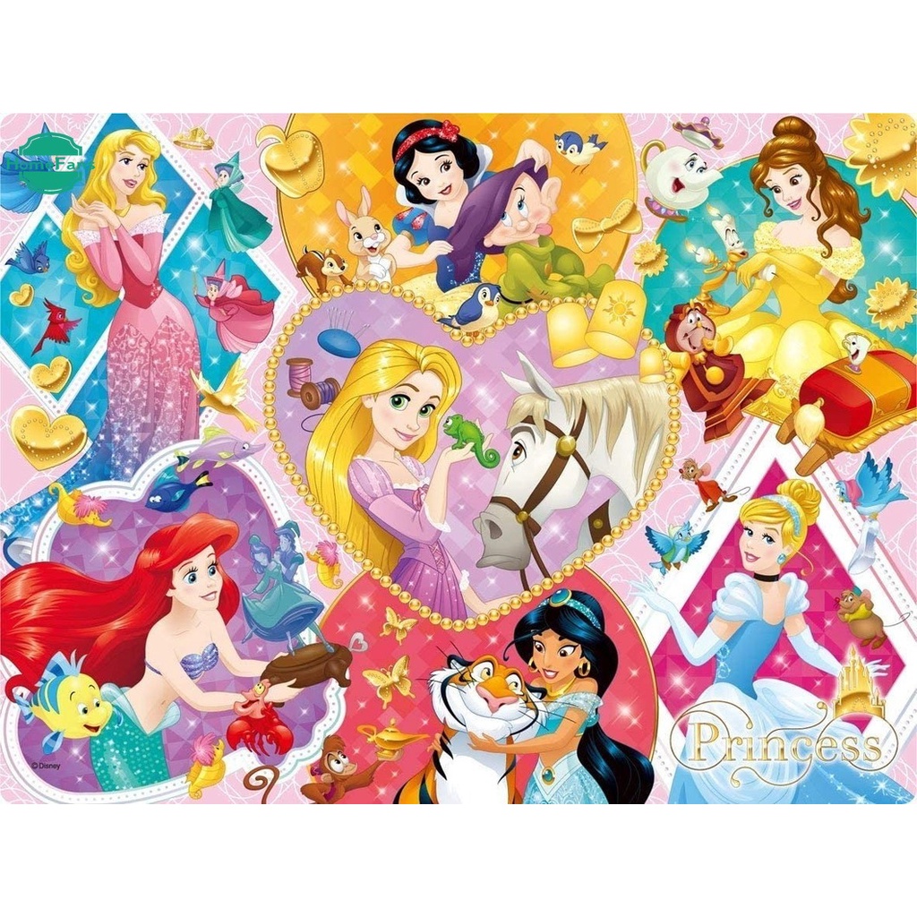 Bộ tranh đính đá tự làm hình công chúa xinh đẹp kích thước 40*30CM