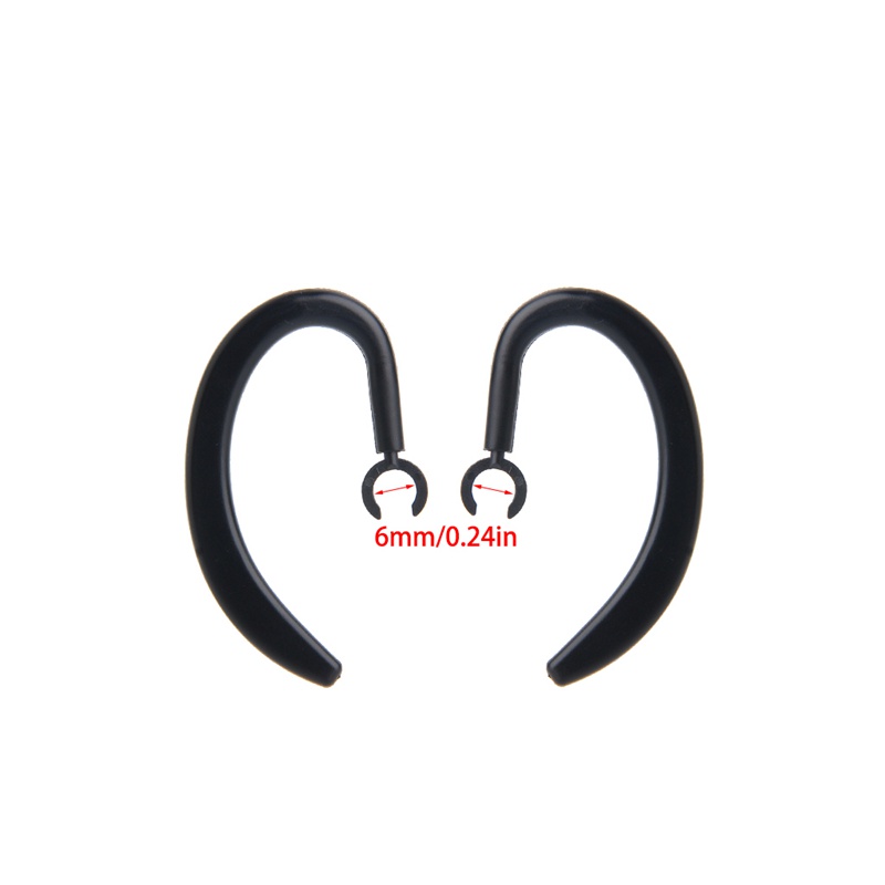 1 Cặp móc vành tai cao su có thể thu gọn tiện dụng cho tai nghe Bluetooth