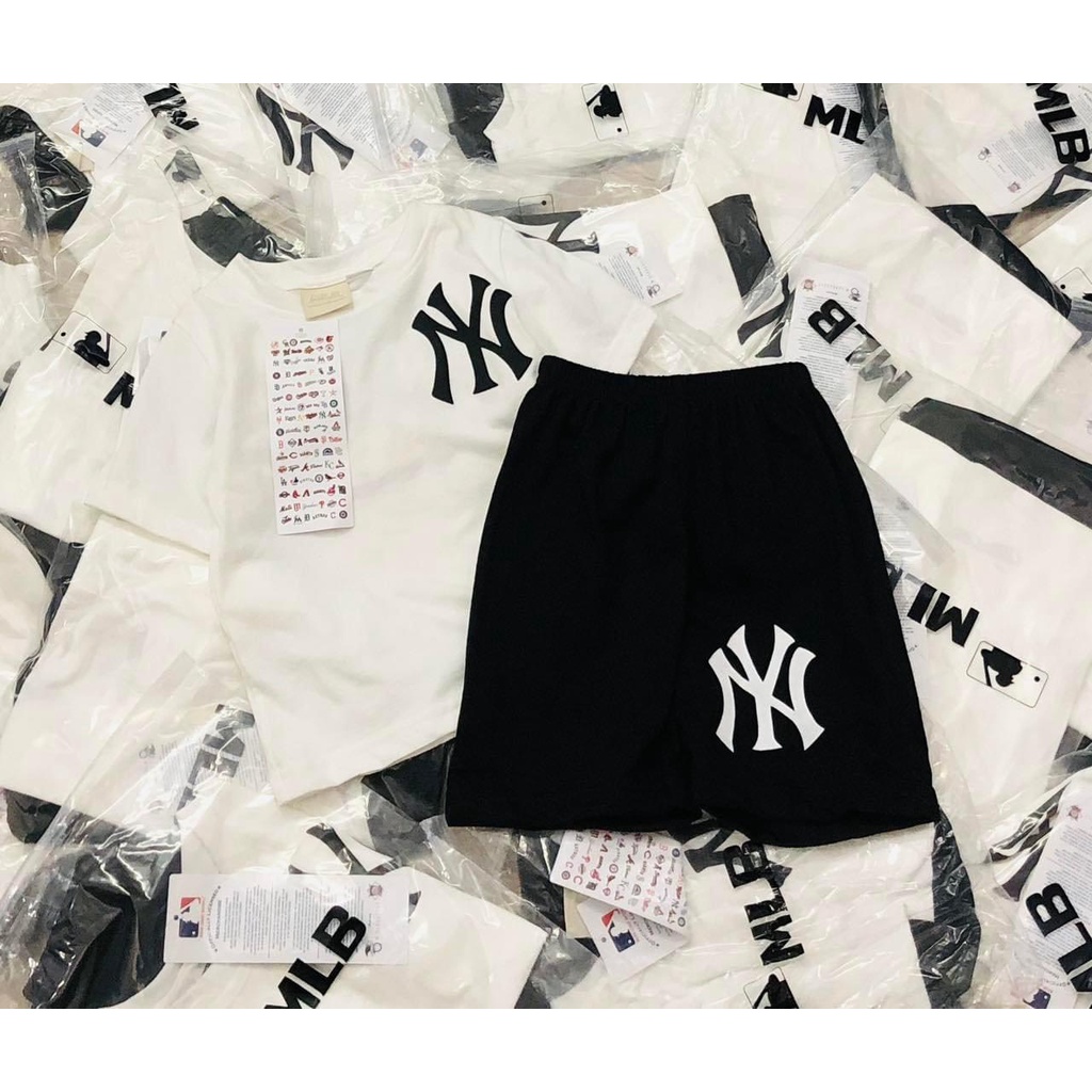 Bộ hè bé trai, bé gái, bộ quần áo cộc tay in hình trâu vàng N.Y cho bé size 8-35kg