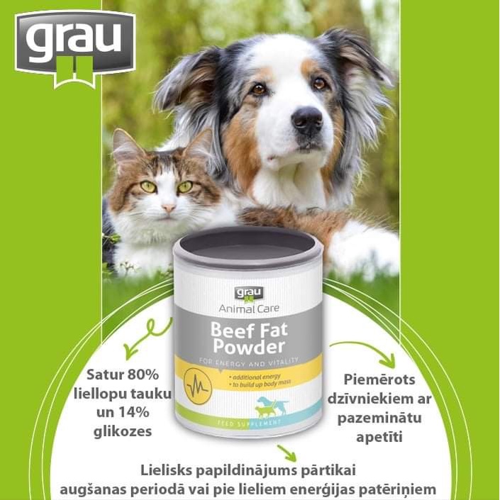 Bột mỡ bò Grau tăng cường chuyển hoá, bổ sung protein cho chó mèo Rinderfett-Pulver Powder