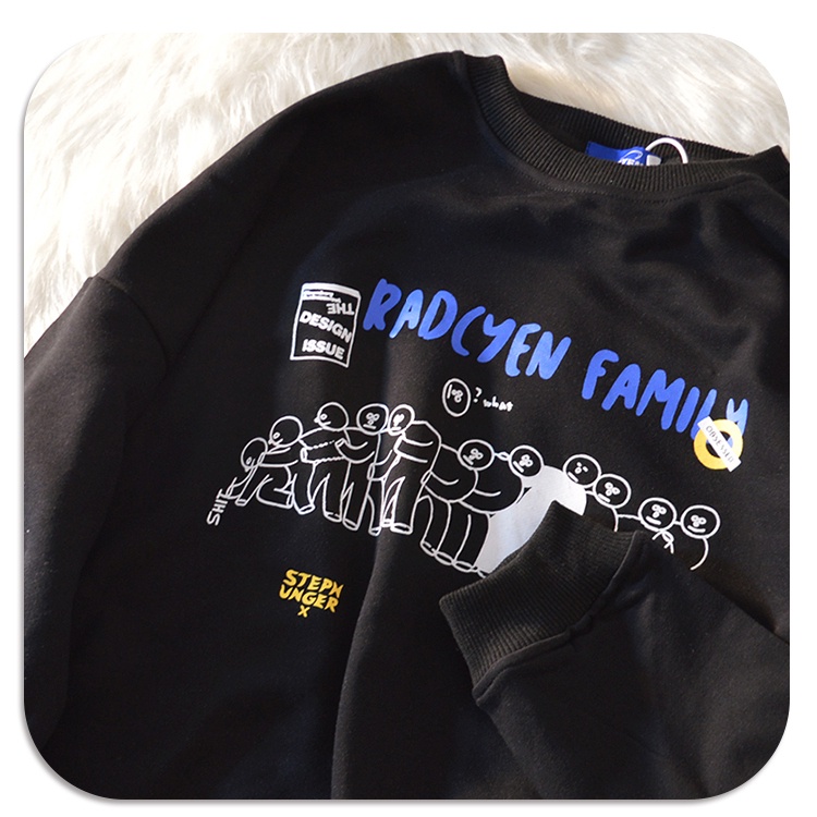 【ZHELIHANGFEI】Áo Thun Tay Dài Dáng Rộng Kiểu Nhật Bản Dễ Phối Đồ