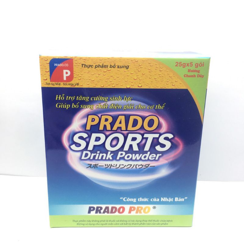 Fine Sport Drink Powder Nước Uống Bù Điện Giải Nhật & Prado Sports Drink Powder Vị Chanh Leo