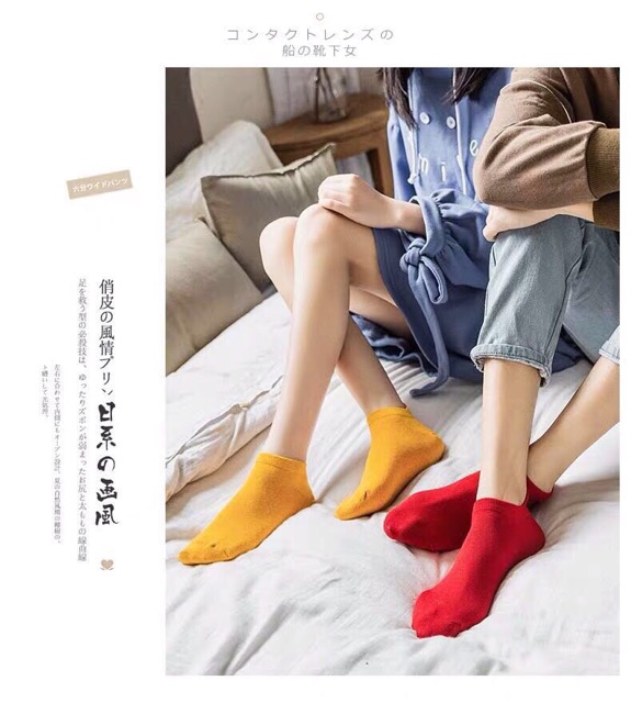 Set 10 Tất gót thêu hoạt hình