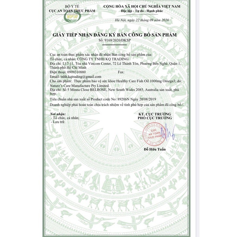 💙🐠 Viên uống Dầu Cá Tự Nhiên Healthy Care Fish Oil 1000mg Omega 3 của Úc 400 viên🐠💙