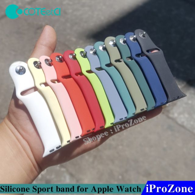 Dây đeo Apple Watch silicone Sport Band chính hãng COTEetCI đủ Size cho apple watch Series 6 , Apple watch SE