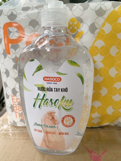 Nước rửa tay khô Hasoku chính hãng hương trà xanh giúp loại bỏ vi khuẩn hiệu quả 500ml | BigBuy360 - bigbuy360.vn