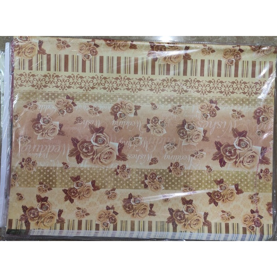 10 tờ Giấy lụa gói quà kèm 10 nơ rút