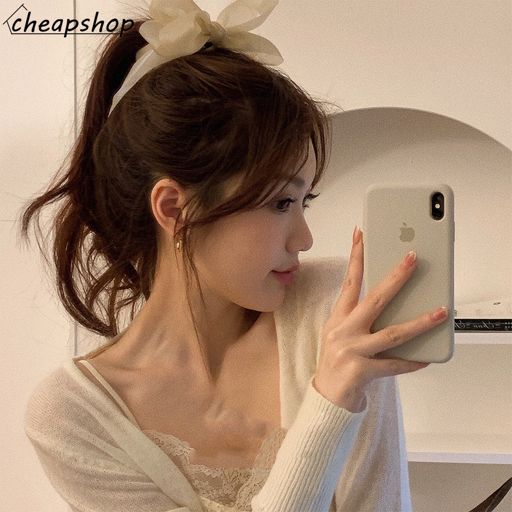 iF YOU Kẹp Tóc Nơ Ruy Băng Ngọt Ngào Phong Cách Hàn Quốc Cho Nữ