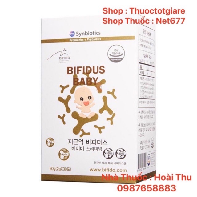 [ Kèm Quà Tặng ] Men Bifidus Baby - hộp 30 gói- Bổ sung lợi khuẩn và chất xơ ( Chính hãng Hàn Quốc )