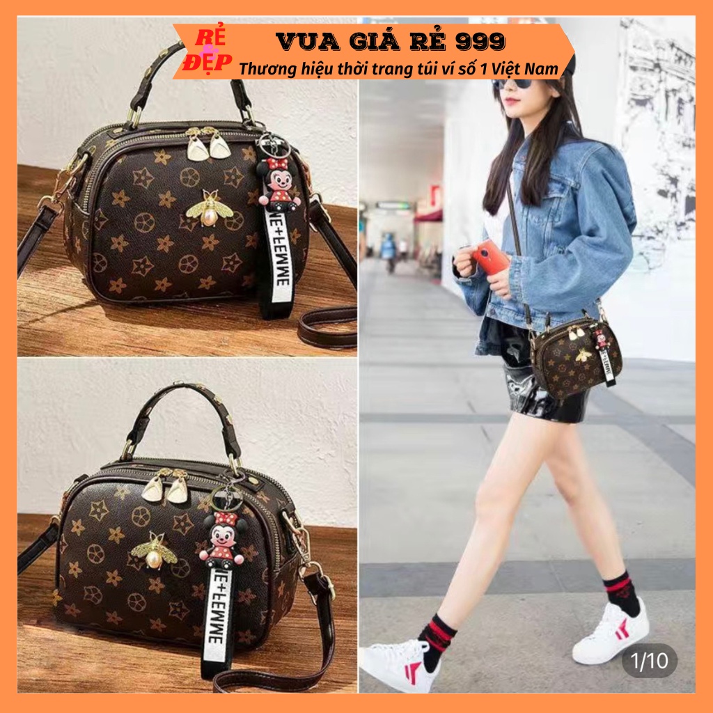 Túi xách đeo chéo nữ họa tiết thời trang giá rẻ đẹp đi chơi phong cách hàn quốc dễ thương DC1372