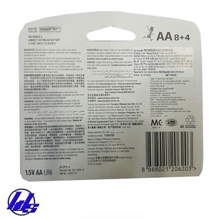 Pin AA Energizer E91 BP8+4 - Vỉ 12 viên