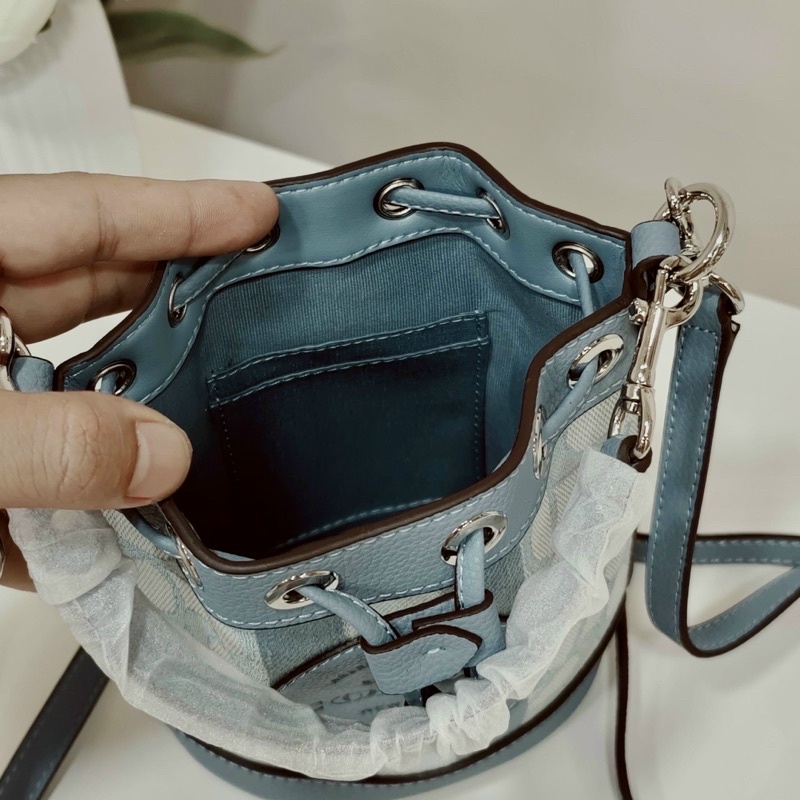 Sẵn  - Túi Coach  bucket mini dempsey - nhiều màu