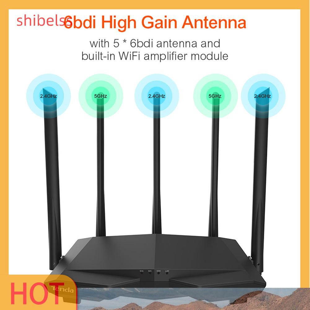 Bộ Phát Wifi Shibelss Tenda Ac7 1200m 2.4 + 5ghz Kèm 5 Ăng Ten