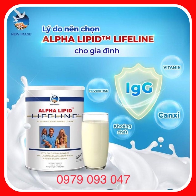 SỮA NON ALPHA LIPID LIFELINE 450G CỦA NEW ZEALAND ( Có hoá đơn kèm theo )