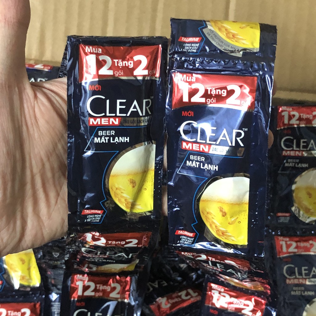 14 gói Clear men Beer mát lạnh 5g