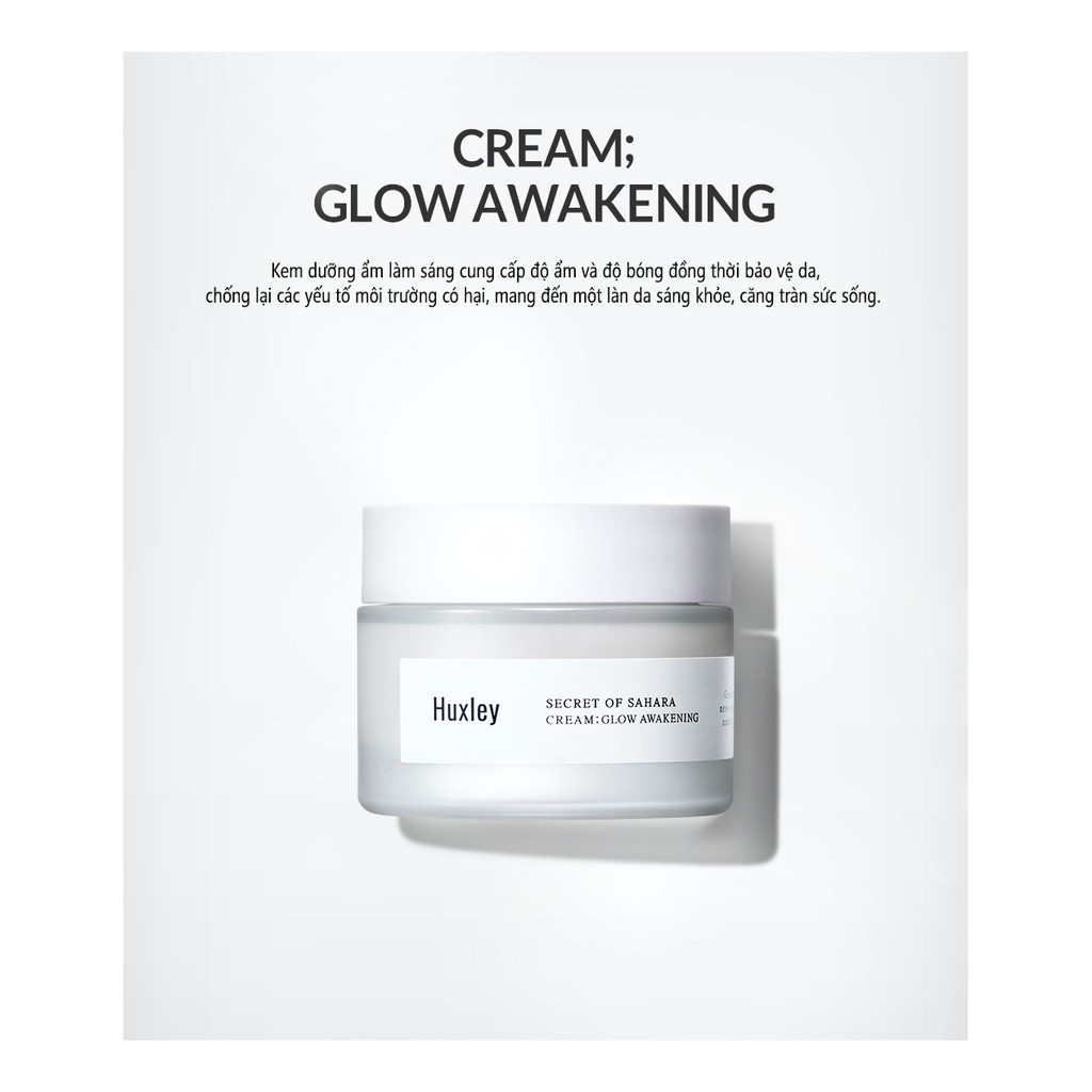Kem Dưỡng Trắng Da, Giúp Da Căng Bóng, Bảo Vệ Da Huxley Cream Glow Awakening 50ml
