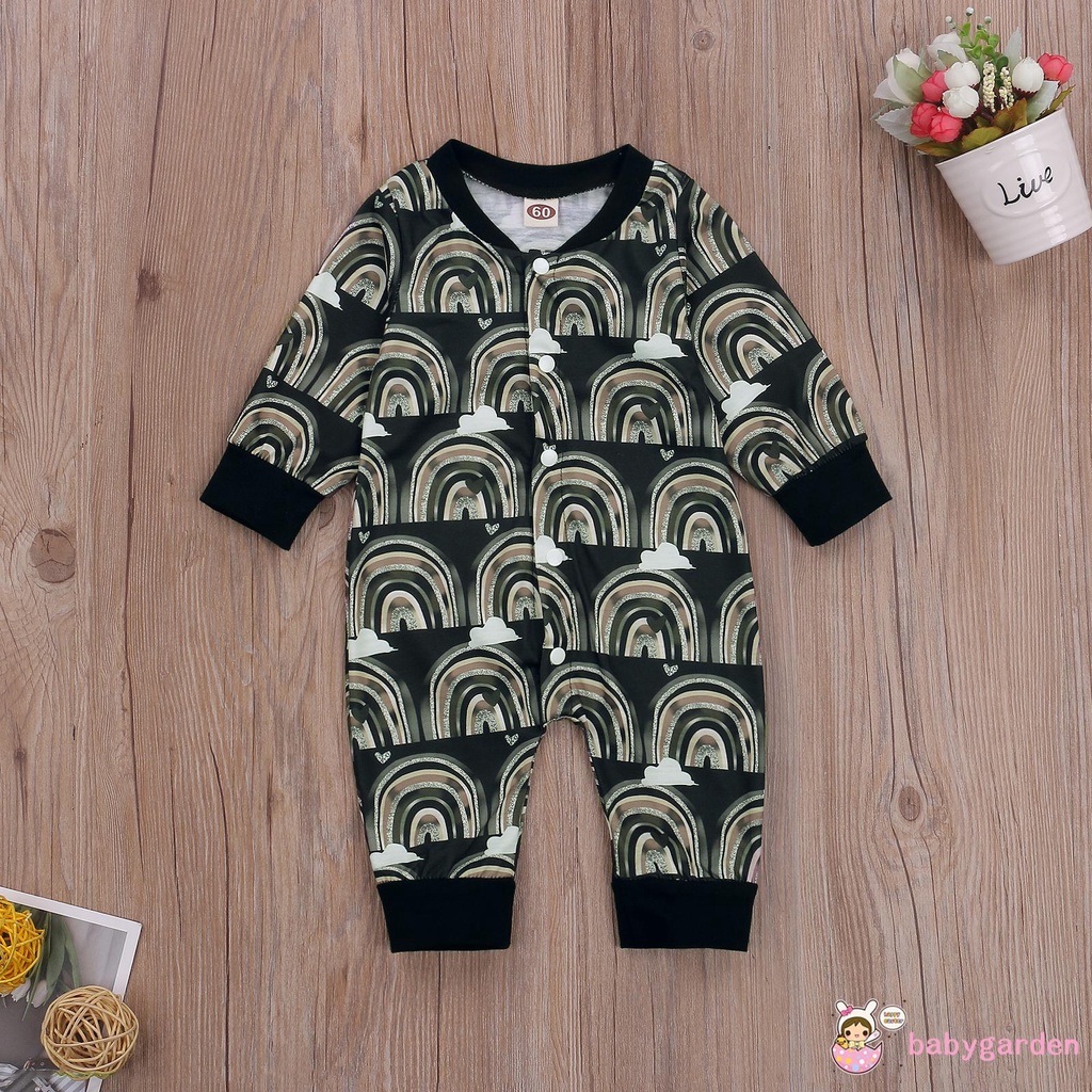 Áo liền quần dài tay cổ tròn dành cho trẻ sơ sinh 0-18 tháng