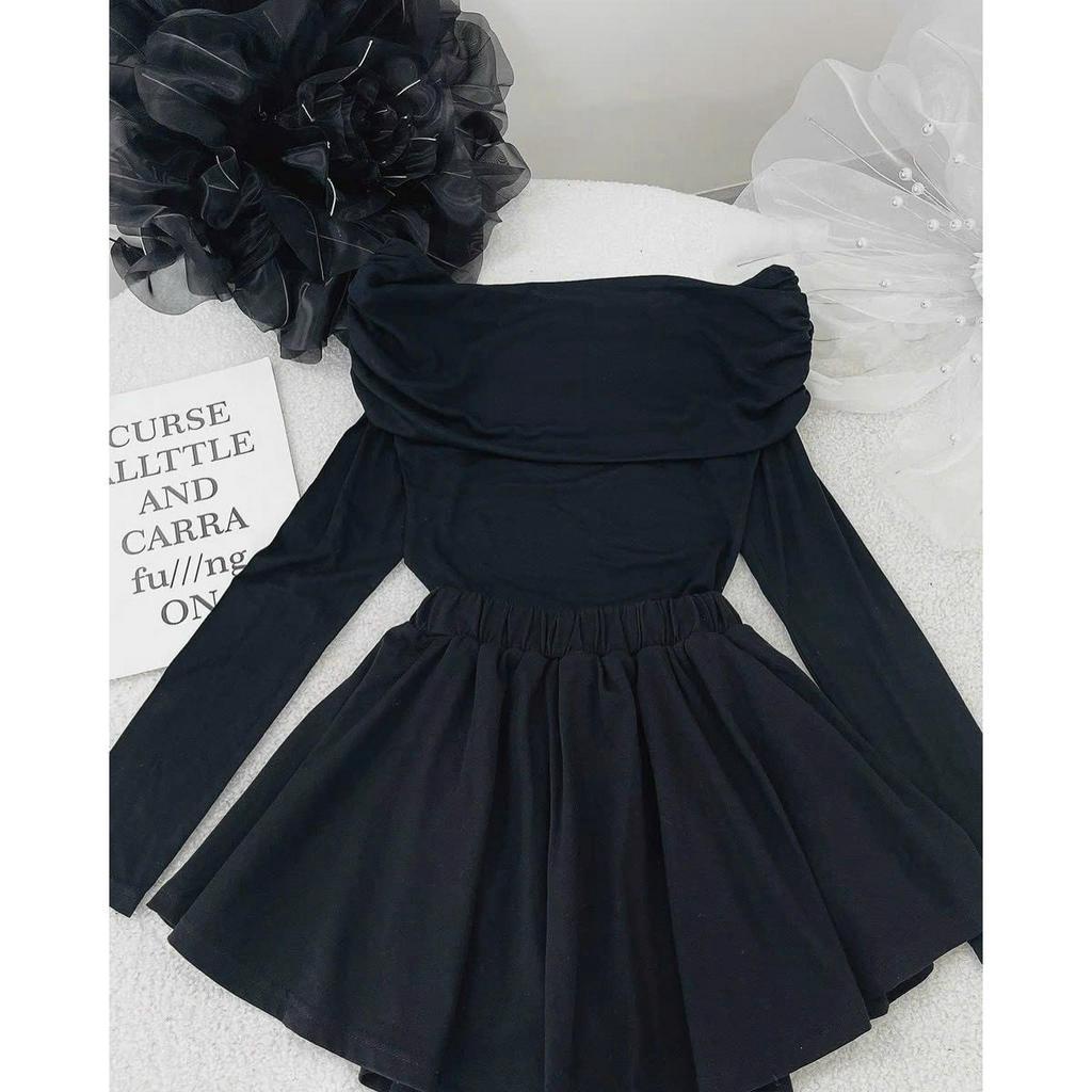 SET ÁO BẸT VAI CHÂN VÁY XOÈ