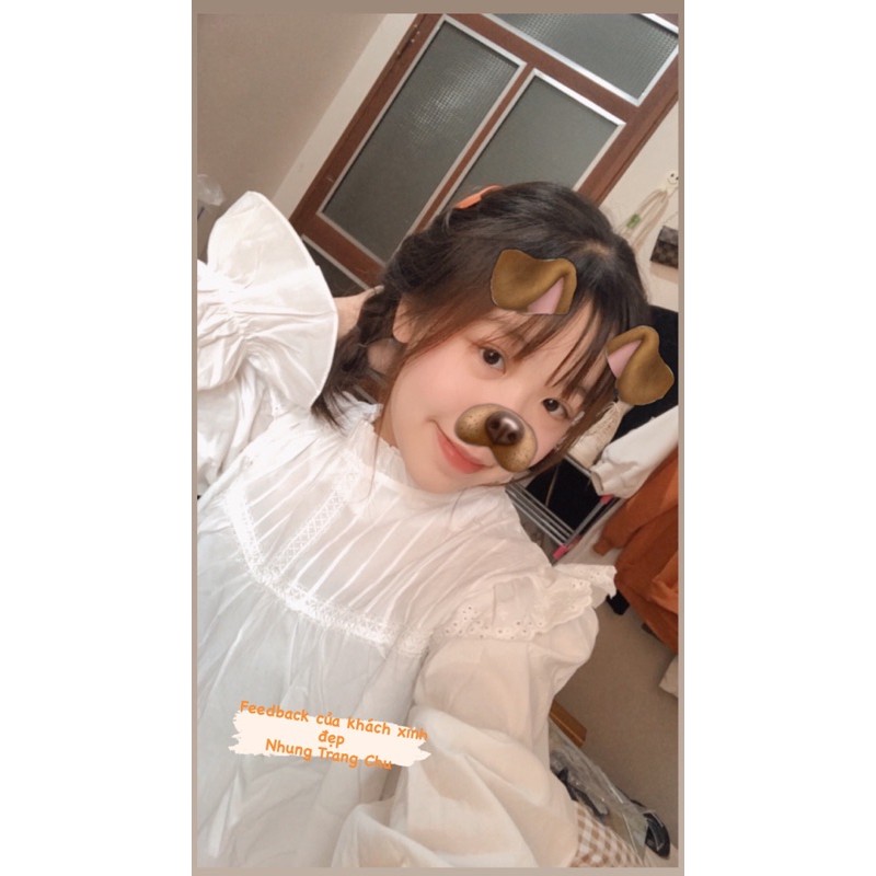 Áo sơ mi cánh tiên phong cách Hàn quốc, Áo bánh bèo ( có sẵn) | BigBuy360 - bigbuy360.vn