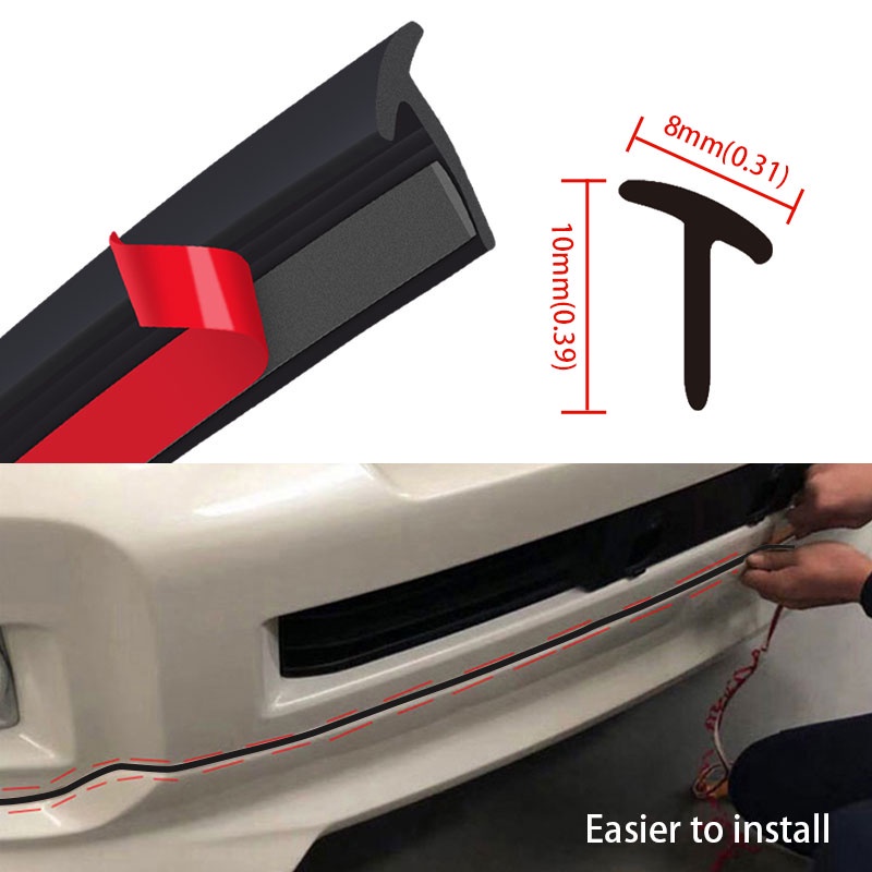 Dải dán SEAMETAL chữ T cao su cách âm cách nhiệt dành cho cạnh cửa tự động xe hơi