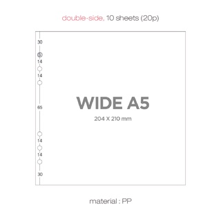 a5 Binder có kích thước rộng refill paper(10 sheet)
