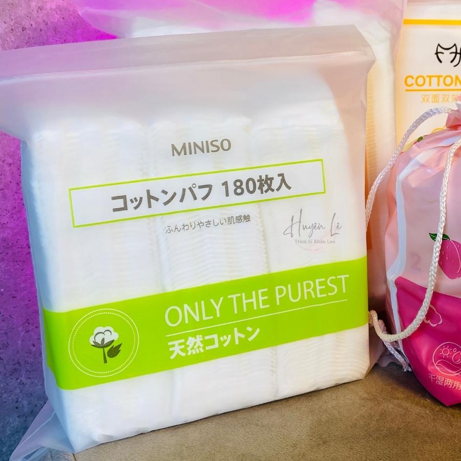 Bông Tẩy Trang Miniso Nhật Bản 180 miếng