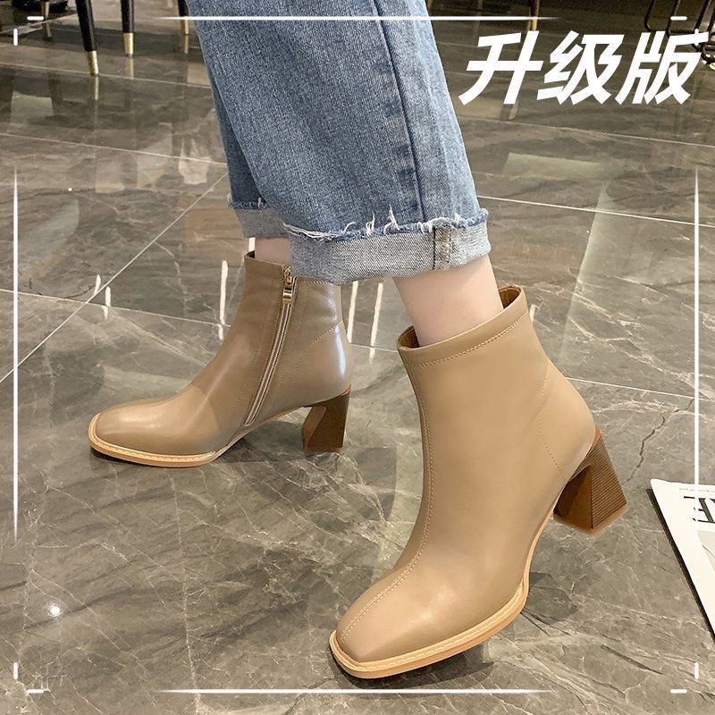 [SẴN -LOẠI 1] Bốt nữ Ankle Boots nữ tính nhẹ nhàng da cực mềm đế gỗ siêu đẹp | WebRaoVat - webraovat.net.vn