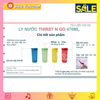 ✅GIÁ TỐT✅ Ly nước Thirst n go 470ml tupperware