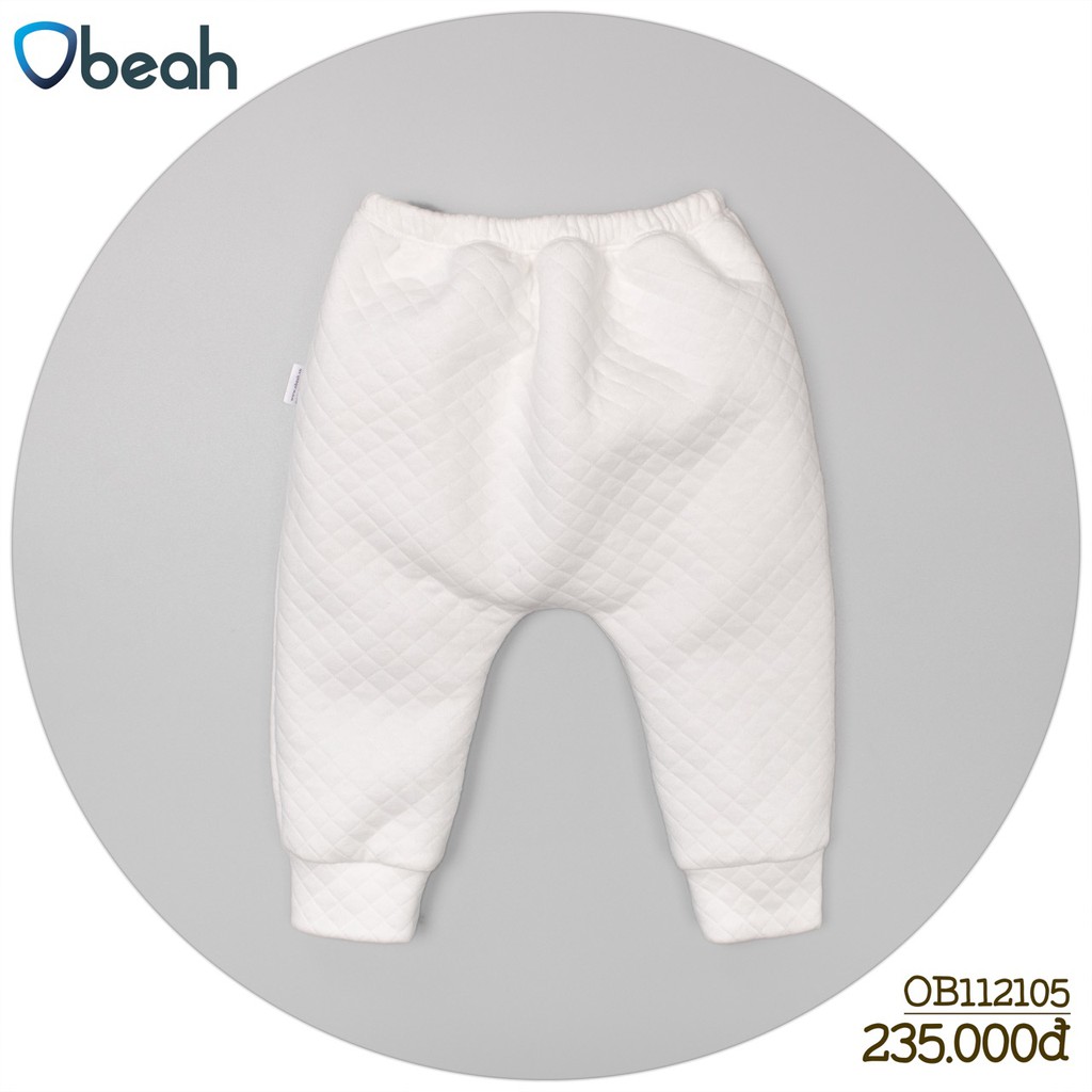 Bộ thu đông cho bé trai và bé gái chất liệu trần bông mềm mịn cao cấp thương hiệu Obeah OB112105