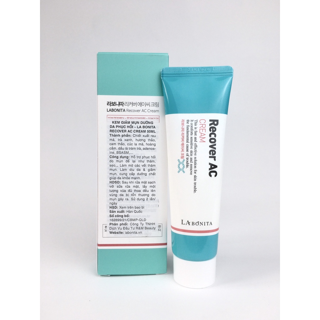 Kem giảm mụn, dưỡng da phục hồi La Bonita Recover AC Cream 50ml