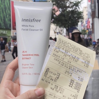 Sữa Rửa Mặt Chiết Xuất Từ Vỏ Quýt Innisfree White Pore Facial Cleanser EX