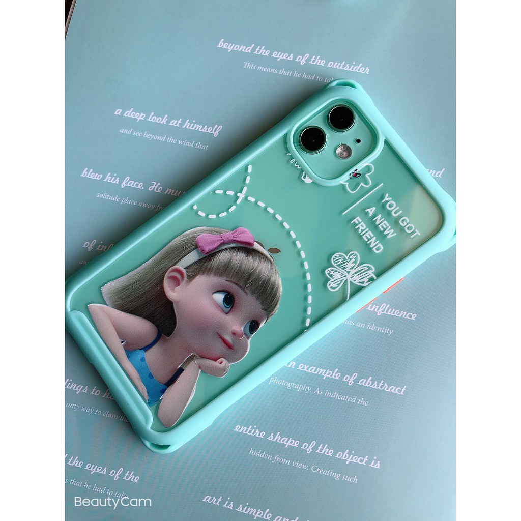 Ốp Lưng iPhone chống sốc viền xanh dương Babycute Full case 6/6s/6plus/7/8/7plus/8plus/x/xs/xsmax/11/11promax - CocoShop