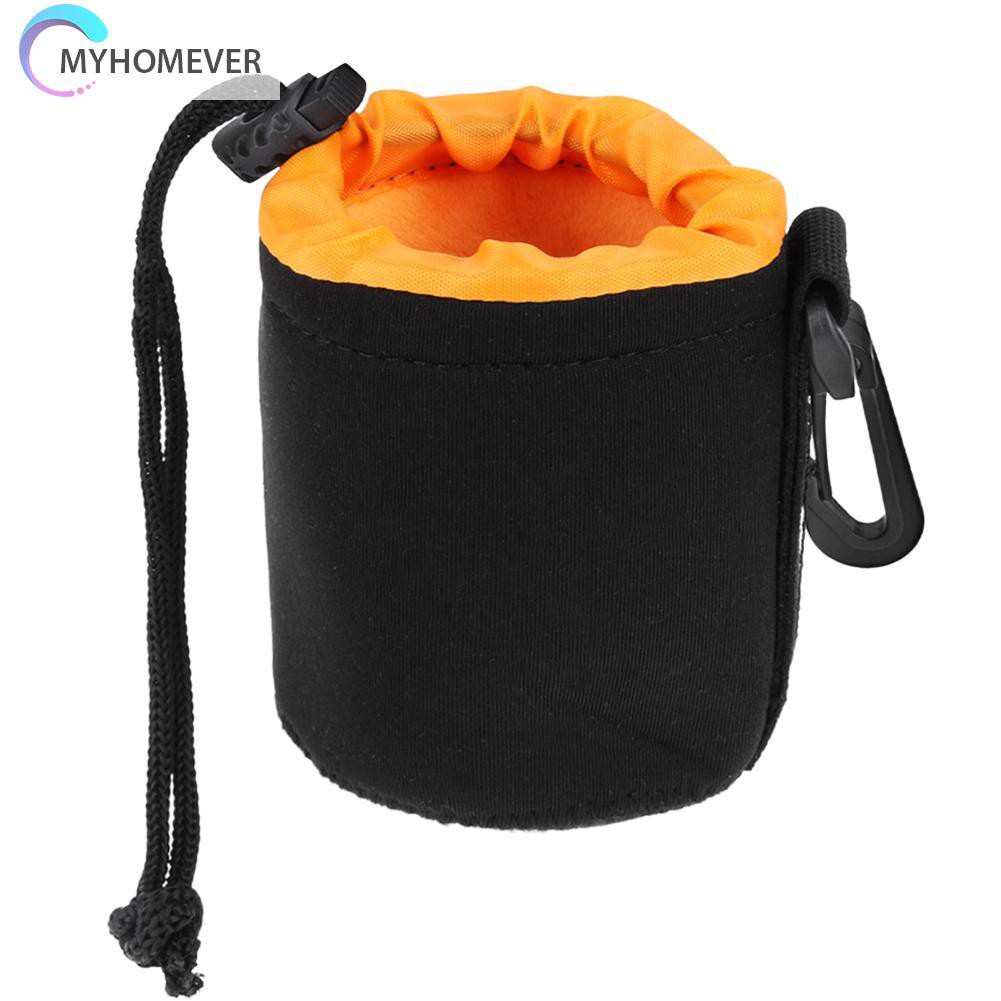 myhomever Waterproof Soft Neoprene Camera Lens Pouch Bag Drawstring Protector Case