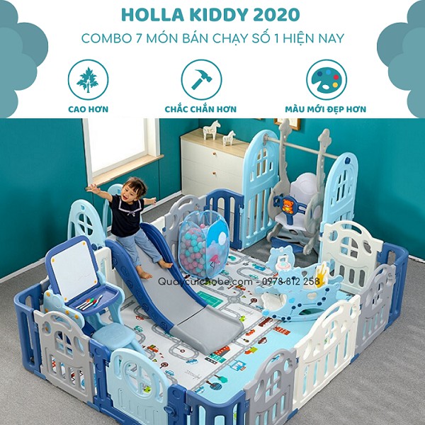 Bộ quây bóng Holla Kiddy bé trai 1m8x2m full 8 món, hàng sẵn sỉ lẻ