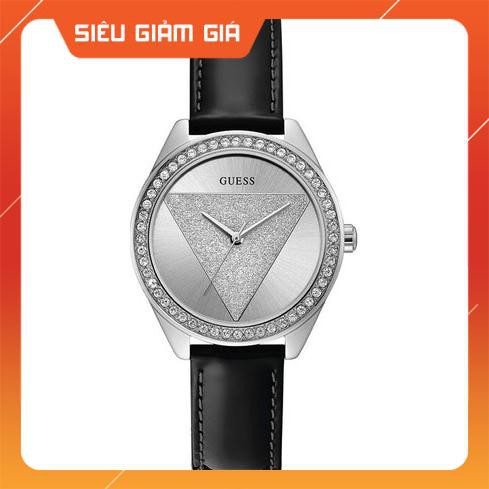 Đồng hồ nữ Guess U0884L3 mặt tam giác ngược, dây da đen Full Box ⚜️Hàng Authentic⚜️