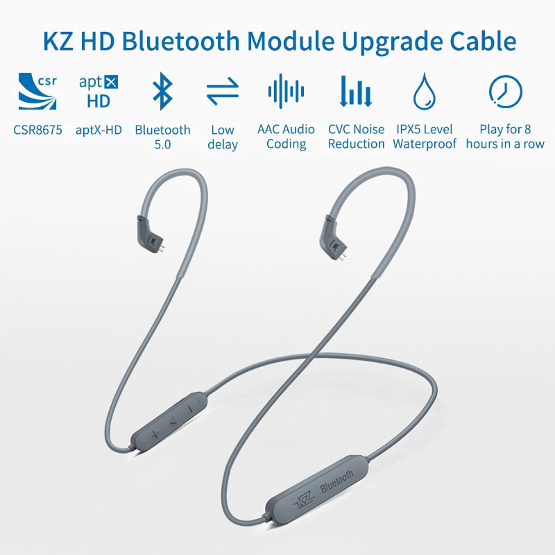 Tai nghe không dây Bluetooth 5.0 KZ Aptx HD CSR8675 chuyên dụng cho AS10 ZST ZS10 ZSN Pro