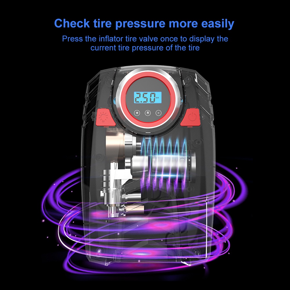 Máy Bơm Lốp Xe Kỹ Thuật Số 12V 150PSI