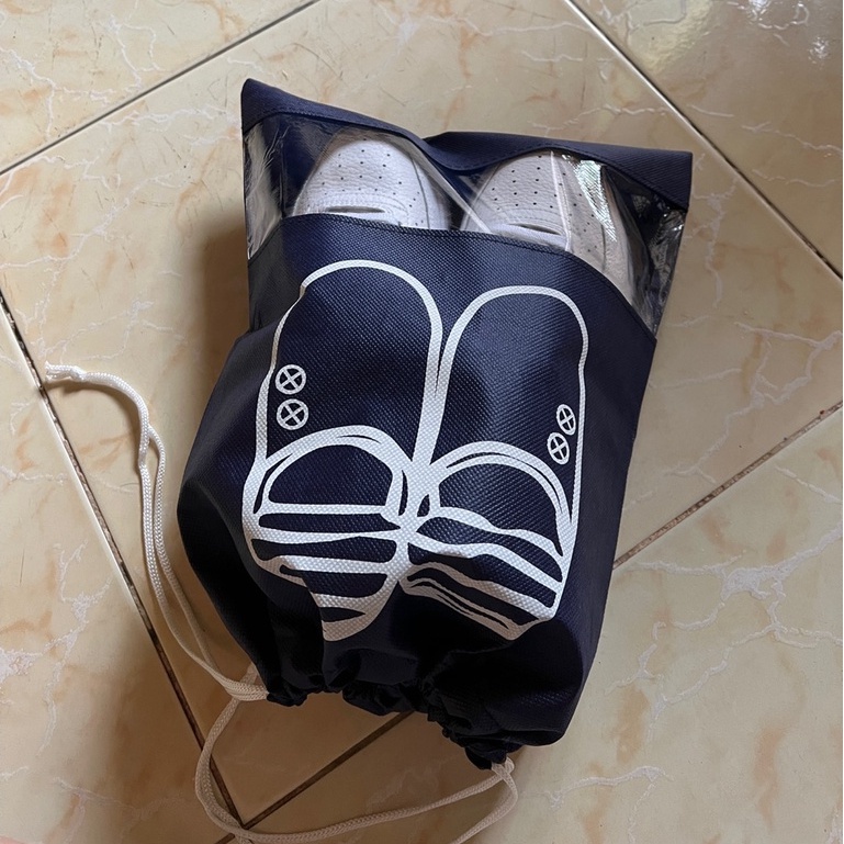 Túi vải đựng giày dép đồ dùng nhỏ gọn có dây rút tiện mang đi du lịch siêu bền ngăn bám bụi bẩm DIMINO
