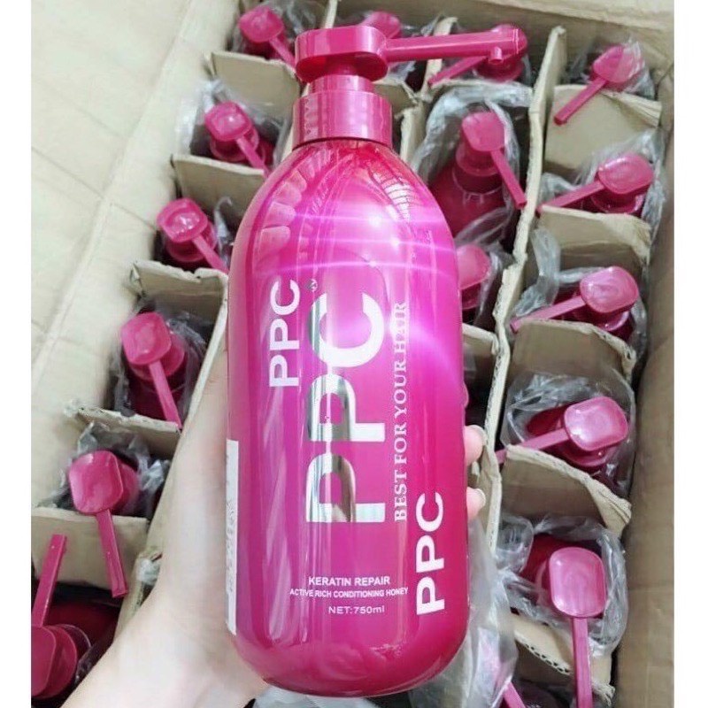 KERATIN PPC REPAIR CHÍNH HÃNG HẤP Ủ PHỤC HỒI TÓC HƯ TỔN 750ML - MÀU  ĐỎ-PHỤC HỒI TÓC CHÁY  HƯ TÓC  NAT  -GIÚP MÁI TÓC