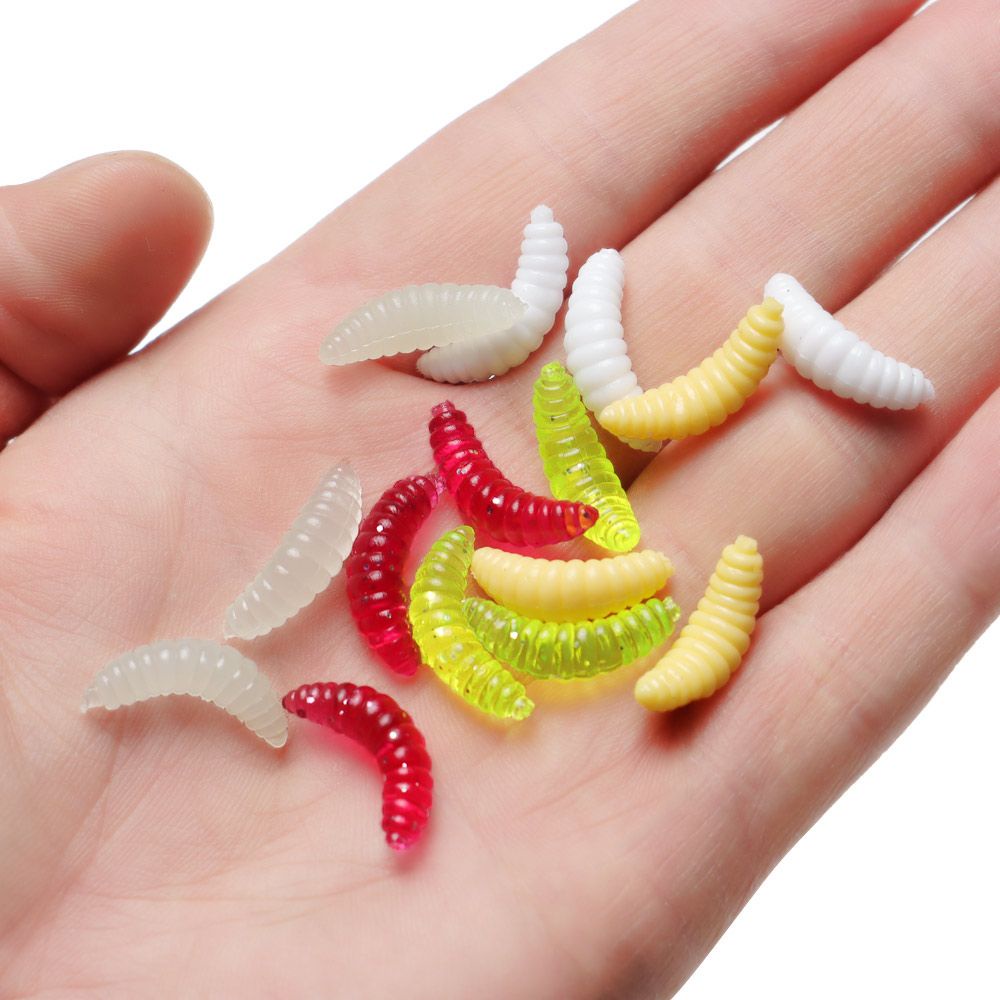 Set 100 Mồi Giả Mềm Thu Hút Câu Cá 2.4cm