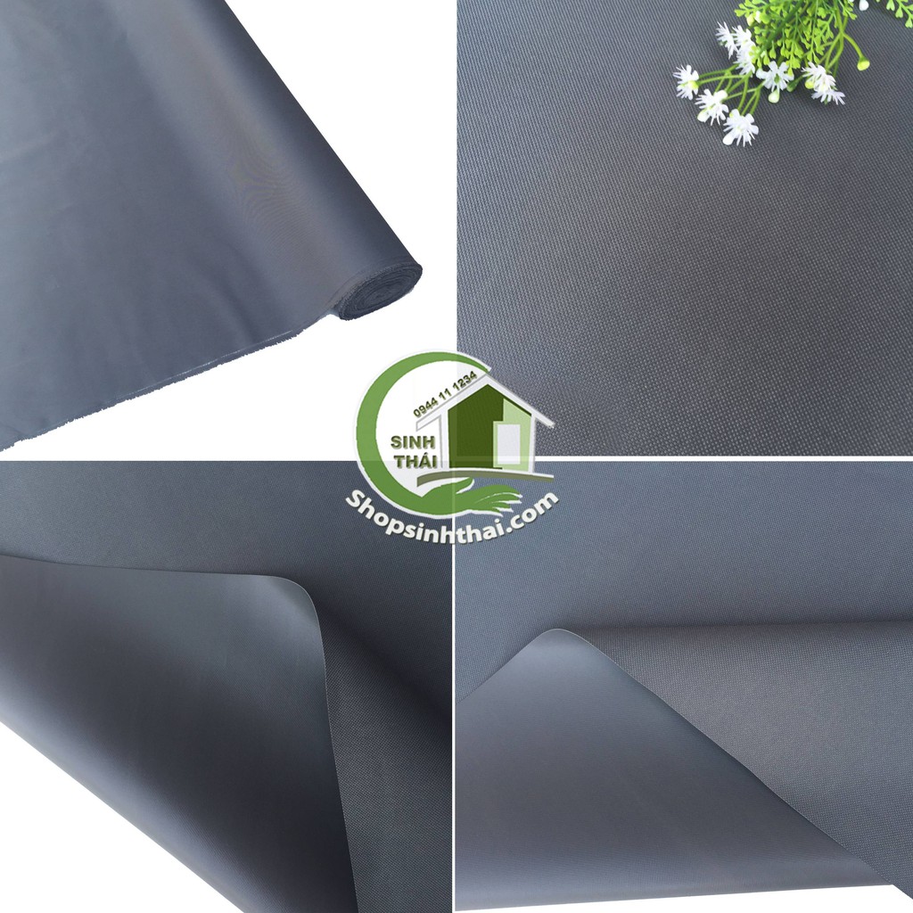 Phông nền vải bố PVC màu xám đen chụp hình ảnh sản phẩm - may rèm, may balo túi xách [ 1 mét x khổ 1,55m]