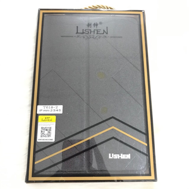 Bao Da iPad Mini 1/2/3/4/5 Hiệu Lishen Lưng Dẻo Màu Đen