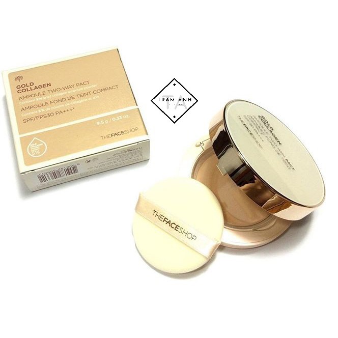 PHẤN PHỦ GOLD COLAGEN AMPOULE TWO-WAY PACT. Mẫu mới 2020