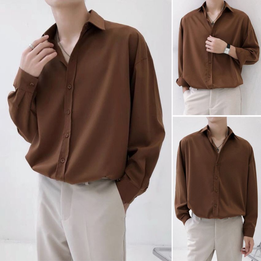 Áo sơ mi nam nữ form rộng trắng bigsize unisex đi học oversize tay dài hàn quốc MEMOTOP MM03