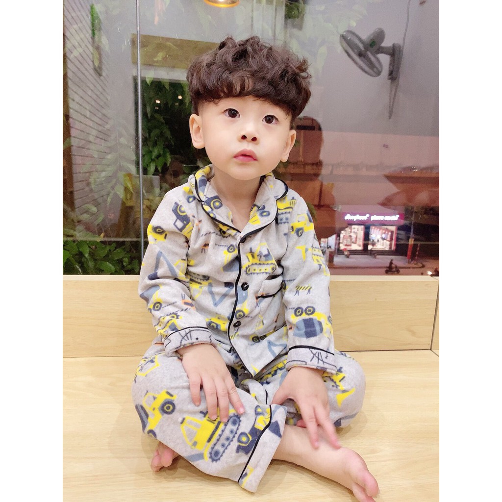 Bộ pyjama vải nỉ bông cho bé trai