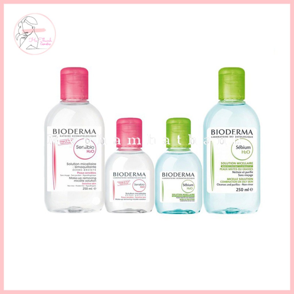 Nước Tẩy Trang Bioderma Sensibio H2O 100ml và 500ml FREESHIP Làm Sạch Sâu Dịu Nhẹ Dùng Cho Mọi Loại Da - HT113